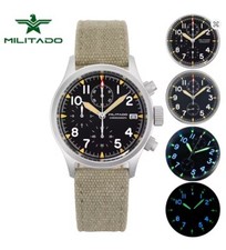 🔝 Militado 1868 Chrono Militare Seiko VK67 Giapponese Field Watch 39ø Orologio