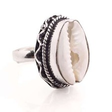 Ciprea Cover Gemma Placcato Argento Handmade Anello Regolabile Gioielli Regalo