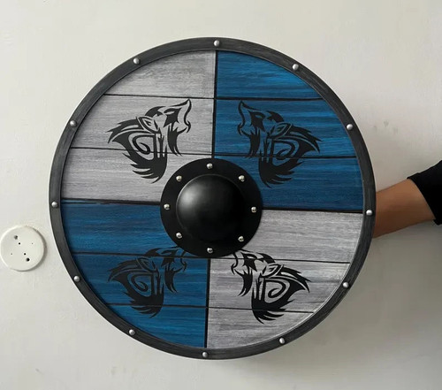 Scudo vichingo legno fatto - legno,
