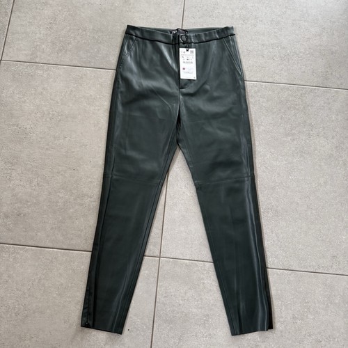 Leggings zara verde scuro - leggings,