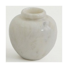 Vaso Portafiori Marmo Bianco Carrara Marble Italian Vase Home H 16cm