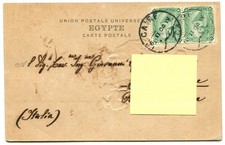 A136 - Cartolina postale da Il Cairo (Egitto) a Casalmaggiore (CR) - 5.2.1904 -