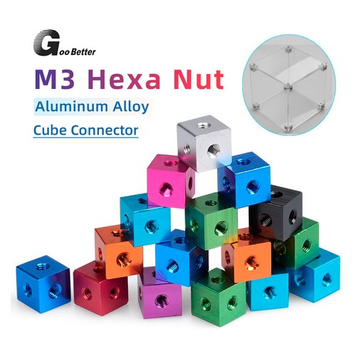 Connettore cubo alluminio - m3,