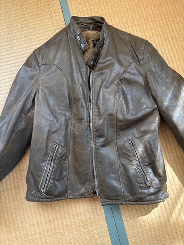 Giacca pelle schott - pelle, marrone