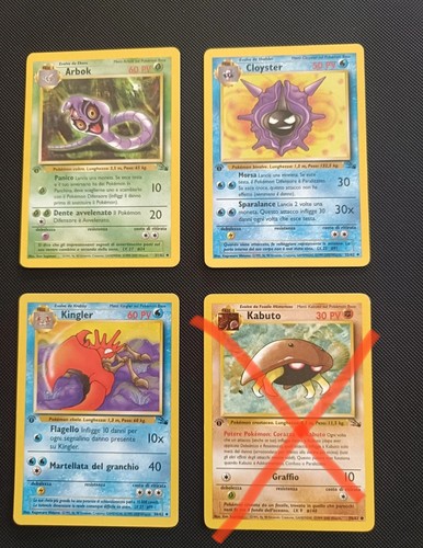Lotto carte pokemon fossil - 3,