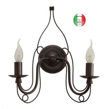 Lampada a muro ferro battuto 2