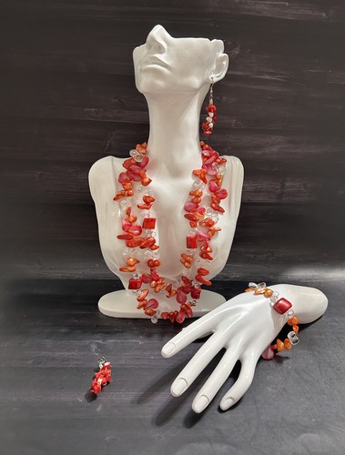 Vtg large coral - keshi, pearl