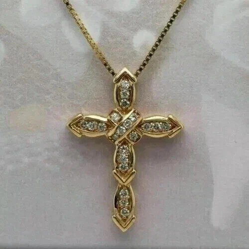 Ciondolo croce uomo moissanite