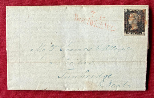 1840 penny nero su - 1840, 1d
