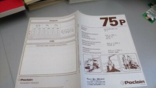 Escavatore POCLAIN 75 9, Scheda tecnica brochure booklet opuscolo, 1975? OTTIMO!