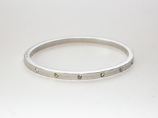 Bracciale- rigido in acciaio-  Brillanti -Fossil- Unisex 