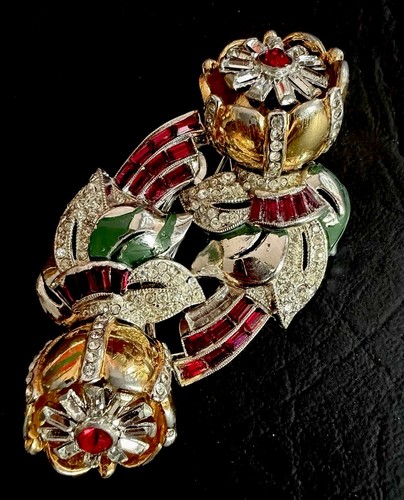 Spilla doppia clip - , vintage