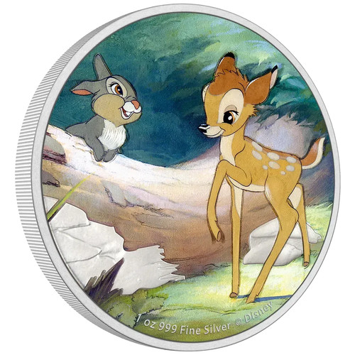 Moneta argento disney bambi - argento, disney™