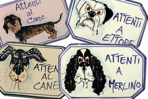 Attenti cane targa in - cane,