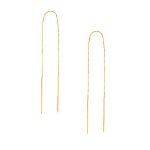 Orecchini con catena thin bar - con,