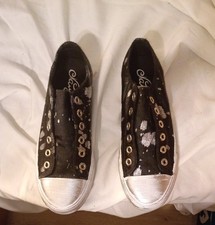 Sneakers nere e argento