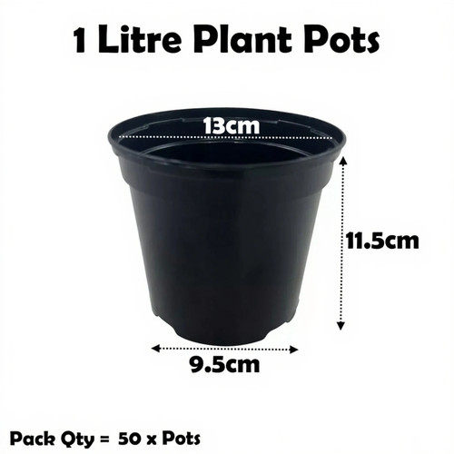 Vasi per piante litro - vasi, nero