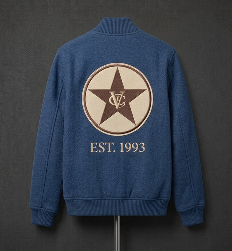 Giacca uomo lana - varsity, blu