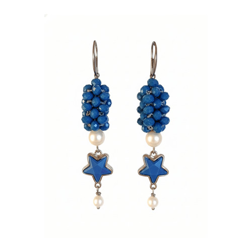 Orecchini notte stellata blu - stellata,