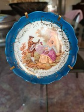 Piattino originale Limoges modello ispirato a Fragonard, scene romantiche