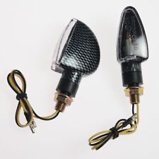 Coppia Indicatori Direzione Frecce Moto Universali Sport Scooter Naked  Carbonio