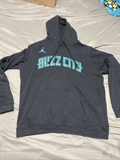 Pullover NBA Charlotte Hornets basket Nike Jordan con cappuccio e tasche taglia XL