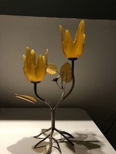 portacandele in ferro battuto