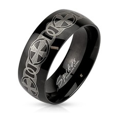Men's Ring Solid Steel Black
