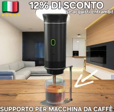 Supporto e Macchina da Caffè Espresso Automatica Portatile Capsule e Polvere 2in