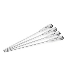 Set 4 spiedini per cottura multilivello su barbecue Weber grigio