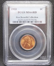 1933 1 CENTESIMO - MS 66 RD -