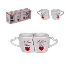 Tazze unite con manici Cuore I