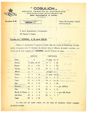 P57)  COSULICH  NAVIGAZIONE CROCIERA M/N OCEANIA 1933 CIRCOLARE N.42  DIM.28x22