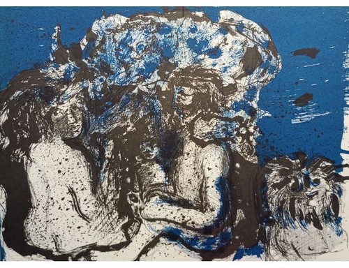 Enrico baj litografia dal - litografia,