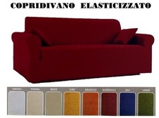 COPRIDIVANO COPRIPOLTRONA ELASTICIZZATO TINTA UNITA 1-2-3-4-POSTI DIVANOTTO EASY