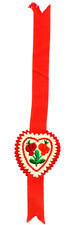 LUNGO segnalibro rosso fiori