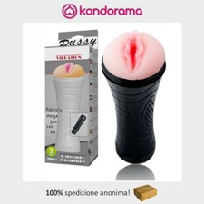 Masturbatore per pene uomo vagina vibratore realistico e morbido con telecomando