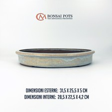 Vaso bonsai artigianale ovale