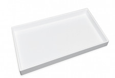 Vassoi Contenitore Gioielli in Plastica Lucida Bianca 42x23x3 cm Espositore