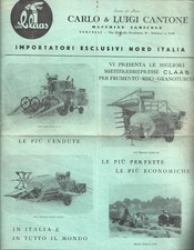 Cantone Vercelli - Claas Mietitrebbia Pressatrici anni '50 - Macchine agricole
