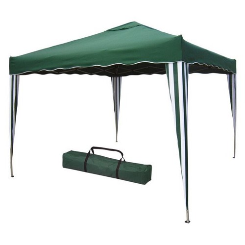 Gazebo acciaio bianco verde - gazebo, bianco/verde