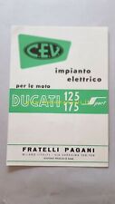 Ducati 125 175 Sport schema elettrico impianto CEV no depliant brochure