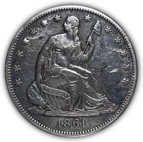 Moneta mezzo dollaro 1861-O