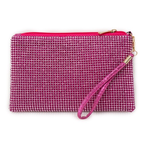 Pochette strass fuxia - , elegante