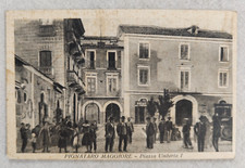 cartolina caserta pignataro maggiore animata piazza viaggiata 1935 formato picco