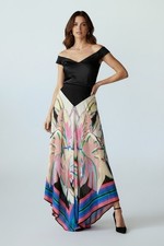 Gonna Roberto Cavalli in seta shiffon taglia 42 Made in Italy. US 8 Made In Italy