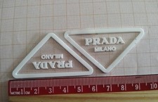 2 pezzi toppe  Prada in silicone termoadesive 