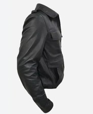 Giacca di pelle nera Polizie