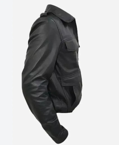 Giacca pelle nera polizie - giacca,