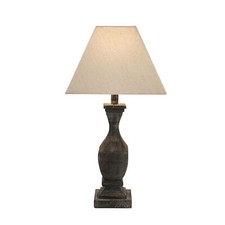RISPARMIA IL 40%!!! Lampada a buffet comodino quadrata scanalata 58 cm grigia con paralume lino 